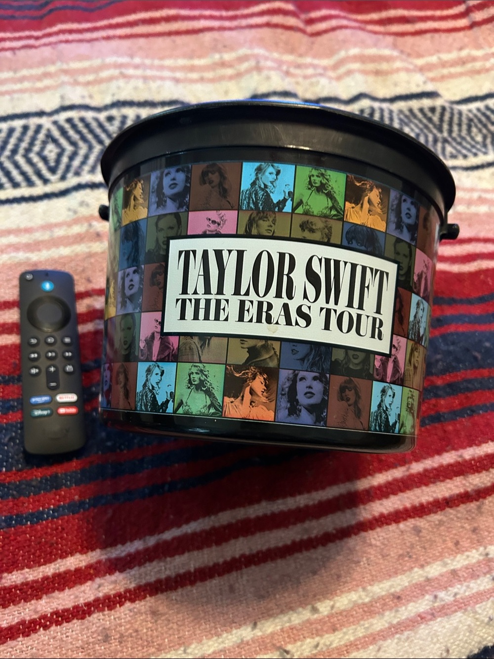Taylor Swift Eras Tour Collage Popcorn Bucket - Multicolor Panels
